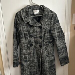 COPY - Women’s medium Helene Berman London long 75% wool coat,
Grey/black 1/2 b…